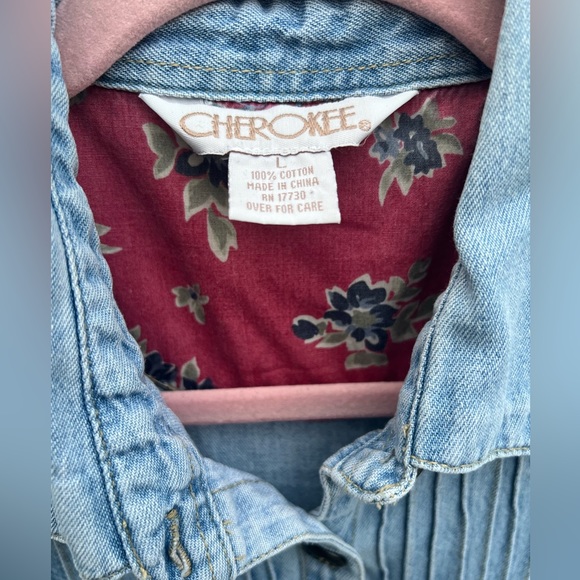 Cherokee Long Denim Dress Size Large - Picture 4 of 4